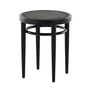 Thonet - 214 RH Tabouret, cannage Dark Melange avec tissu de soutien synthétique / hêtre noir (TP 29)