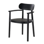 Thonet - 118 FV Chaise avec accoudoirs, cannage Dark Melange / hêtre noir (TP 29)