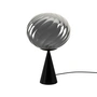 Tom Dixon - Whirl Cone Fat LED lampe de table, argent / noir
