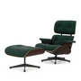 Vitra - Lounge Chair & Ottoman, noir, noyer foncé, Calma, 11 pine (nouvelles dimensions)