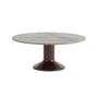 Muuto - Midst table basse, Ø 90 cm, marbre gris / rouge foncé
