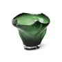 HKliving - Folded Vase en verre, vert émeraude