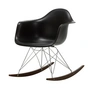Vitra - Eames Plastic Armchair RAR RE, érable foncé / chrome / noir profond