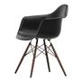 Vitra - Eames Plastic Armchair DAW RE, érable foncé / noir profond (patins en feutre basic dark)