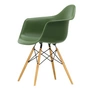 Vitra - Eames Plastic Armchair DAW RE, érable jaunâtre / forest (patins en feutre basic dark)