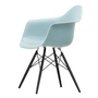 Vitra - Eames Plastic Armchair DAW RE, érable noir / gris glacé (patins en feutre basic dark)