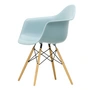 Vitra - Eames Plastic Armchair DAW RE, frêne couleur miel / gris glacé (patins en feutre basic dark)