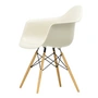 Vitra - Eames Plastic Armchair DAW RE, frêne couleur miel / galet (patins en feutre basic dark)