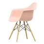 Vitra - Eames Plastic Armchair DAW RE, frêne couleur miel / rose tendre (patins en feutre basic dark)