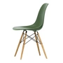 Vitra - Eames Plastic Side Chair DSW RE, frêne couleur miel / forest (patins en feutre basic dark)