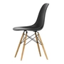 Vitra - Eames Plastic Side Chair DSW RE, frêne couleur miel / noir profond (patins en feutre basic dark)