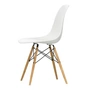Vitra - Eames Plastic Side Chair DSW, frêne couleur miel / blanc (patins en feutre noir)