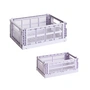 HAY - Colour Crate Panier M + S, lavender, recycled (set de 2)