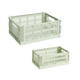 HAY - Colour Crate Panier M + S, mint, recycled (set de 2)