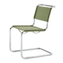 Thonet - S 33 V chaise, chrome / vert réséda (tissu Gabriel Nobel)