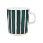 Marimekko - Oiva Piccolo Tasse avec anse, 250 ml, white / pink / dark green