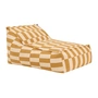 Nobodinoz - Vibes Long Pouf (pour adultes), mustard and sand tiles