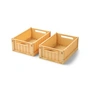 LIEWOOD - Weston Boîte de rangement, 25 x 18 x 9,5 cm, lemon yellow (lot de 2)