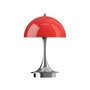 Louis Poulsen - Panthella 160 Portable V3 Lampe de table à LED rechargeable, chromée / opale originale rouge