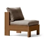 Form & Refine - Icon Fauteuil lounge, marron foncé / marron clair (tissu Kvadrat 0220)