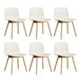 HAY - About A Chair AAC 12 , chêne laqué / melange cream 2. 0 (patins en plastique) (lot de 6)