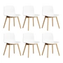 HAY - About A Chair AAC 12 , chêne laqué / white 2. 0 (patins en plastique) (lot de 6)