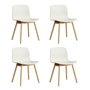 HAY - About A Chair AAC 12 , chêne laqué / melange cream 2. 0 (patins en plastique) (lot de 4)