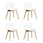HAY - About A Chair AAC 12 , chêne laqué / white 2. 0 (patins en plastique) (lot de 4)