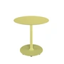 HOUE - Pico Table de jardin, Ø 74 cm, piétement rond, lemon zest