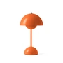 & Tradition - Flowerpot Lampe de table rechargeable VP9 avec câble de recharge magnétique, brillant, zesty orange
