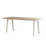 TipToe - NEW MODERN Table de salle à manger 95 x 190 cm, chêne / cream white