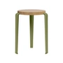 TipToe - LOU Tabouret, chêne naturel / vert kaki