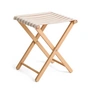 HAY - Outdoor Market Tabouret pliant, beige avec bandes rouges
