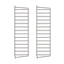 String - Échelle murale pour String Étagère 75 x 20 cm (lot de 2), marron foncé