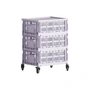 HAY - Table d'appoint sur roulettes, medium, lavender, recycled