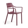 Cassia Chaise avec accoudoirs, borgogna
