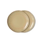 HKLiving - 70's Assiette, Ø 17,5 cm, grit (set de 2)