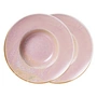 HKliving - Chef Ceramics Assiette à pâtes, Ø 28 cm, rustic pink (set de 2)