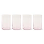 HKliving - Tube Verre, H 12 cm / 400 ml, blush (set de 4)