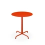 HOUE - Pico Table de jardin, Ø 64 cm, piétement 4 étoiles, cayenne