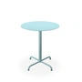 HOUE - Pico Table de jardin, Ø 64 cm, piétement 4 étoiles, bleu glacier