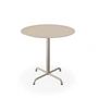 HOUE - Pico Table de jardin, Ø 74 cm, piétement 4 étoiles, beige