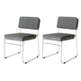 HKliving - Endless Chaise de salle à manger, stripe / monochrome (lot de 2)