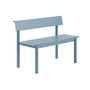 Muuto - Linear Steel Banc avec dossier, 110 cm, bleu clair