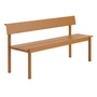 Muuto - Linear Steel Banc avec dossier, 170 cm, burnt orange