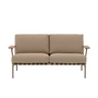 Muuto - Settle Outdoor Canapé 2 places, marron / taupe (tissu Ribbed Weave 5)