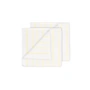 Blomus - Arto Serviette d'invité, 50 x 30 cm, rayures fines, white / transparent yellow (lot de 2)