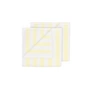 Blomus - Arto Serviette d'invité, 50 x 30 cm, rayures larges, white / transparent yellow (lot de 2)