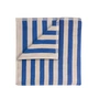 Blomus - Arto Serviette de bain, 140 x 70 cm, larges rayures, moonbeam / mazarine blue