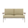 Muuto - Settle Outdoor Canapé 2 places, beige / gris (tissu Delta 25)